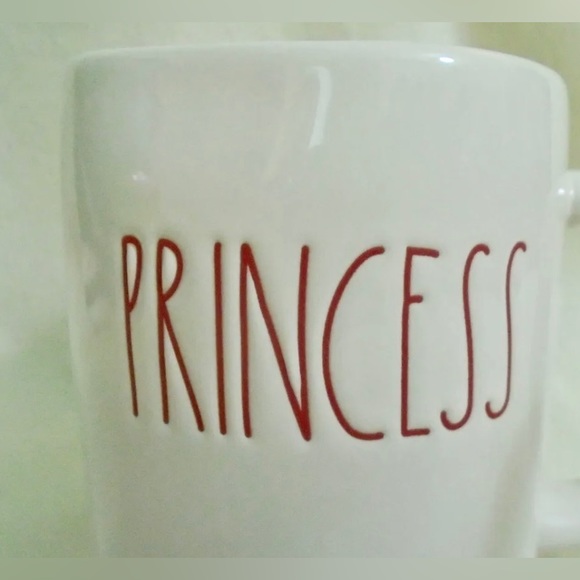 Rae Dunn Princess white mug with red letters mug New - Picture 5 of 5